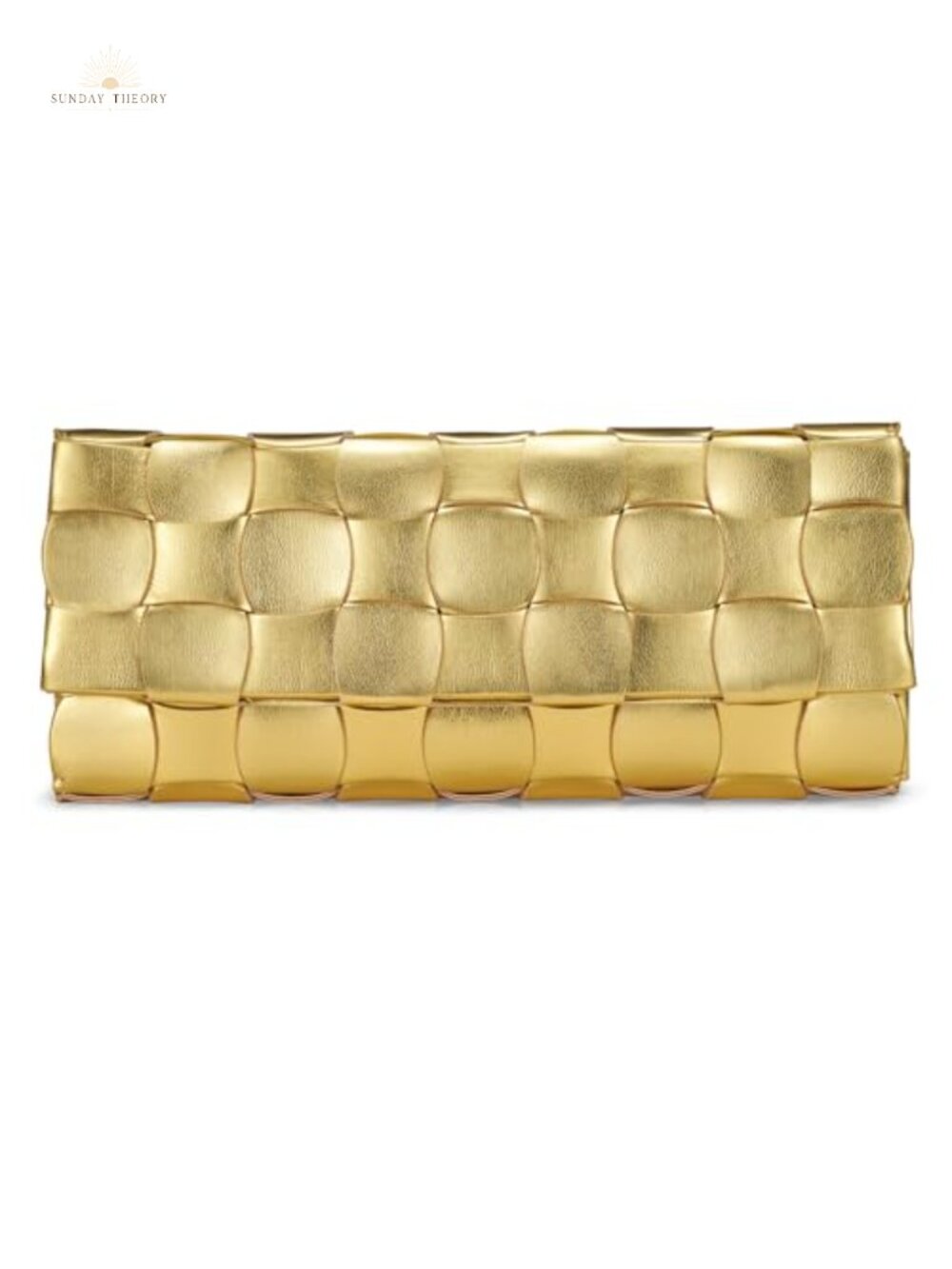 Woven Clutch Handbag for Women Detachable Chain Evening Bag